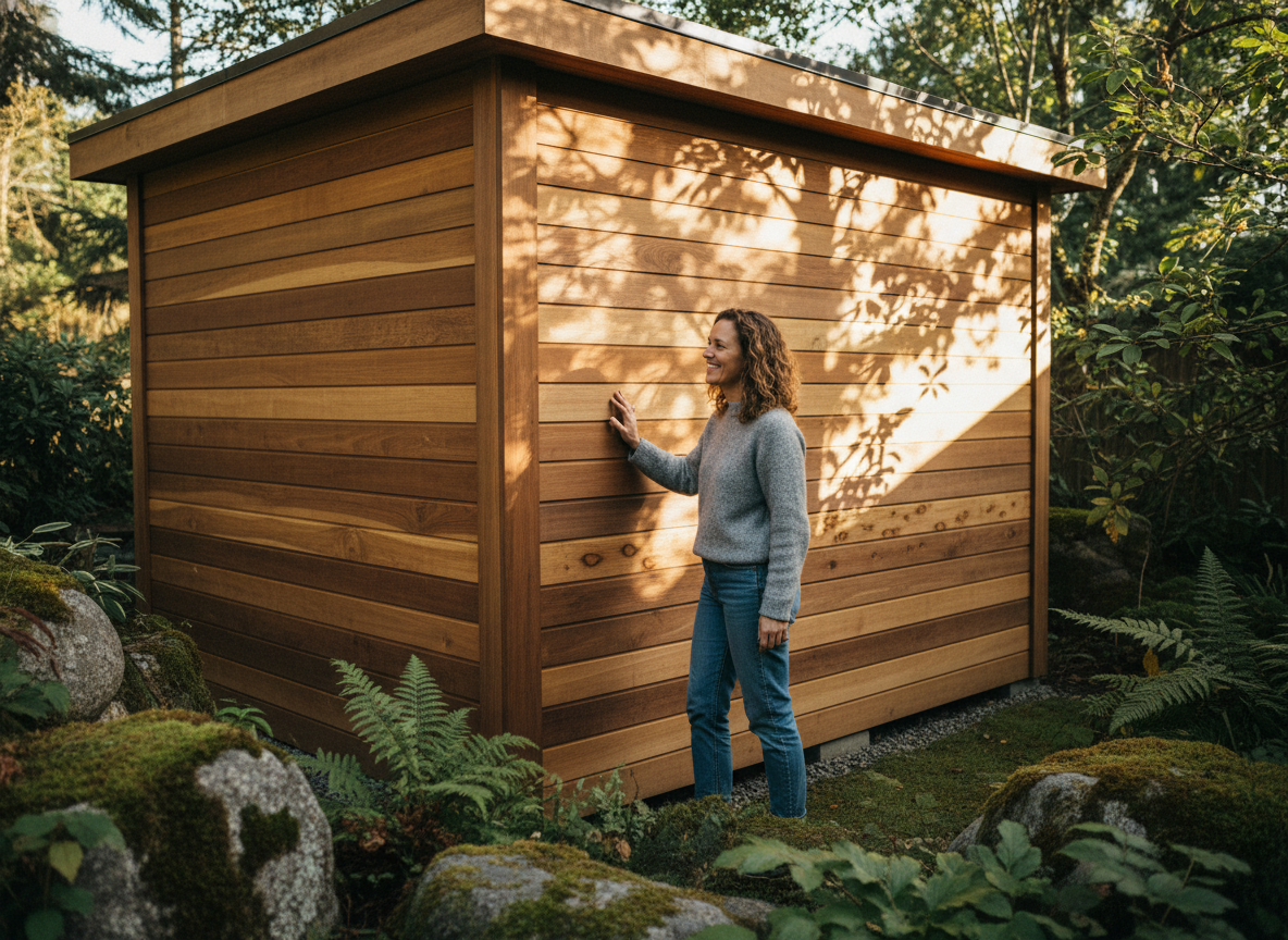 Femme souriante près d